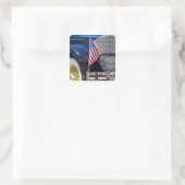VS, Colorado, Frisco. Oude Packard auto Vierkante Sticker (Tas)