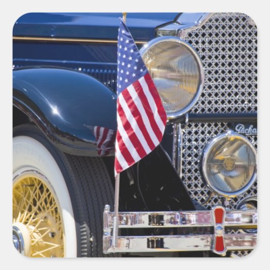 VS, Colorado, Frisco. Oude Packard auto Vierkante Sticker (Voorkant)