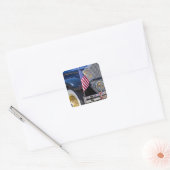 VS, Colorado, Frisco. Oude Packard auto Vierkante Sticker (Envelop)
