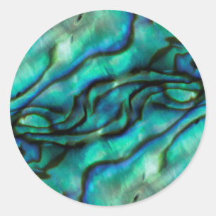 VS, Colorado, Lafayette. Abalone shell montage Ronde Sticker