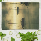 VS, Colorado, Lake Dillon.  De vroege ochtend Theedoek (Gevouwen)