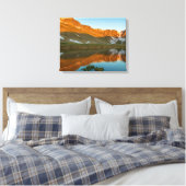 VS, Colorado, Mt. Evans. Summit Lake-weerkaatsing Canvas Afdruk (Insitu (Slaapkamer))