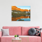 VS, Colorado, Mt. Evans. Summit Lake-weerkaatsing Canvas Afdruk (Insitu (Woonkamer))