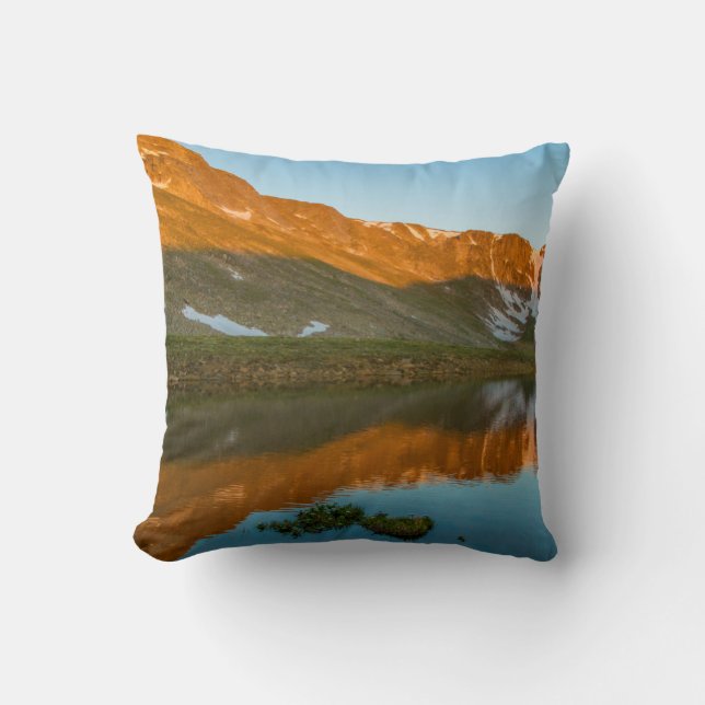 VS, Colorado, Mt. Evans. Summit Lake-weerkaatsing Kussen (Voorkant)