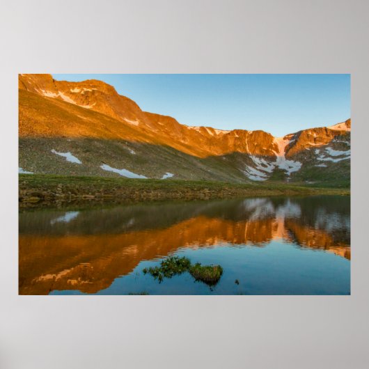 VS, Colorado, Mt. Evans. Summit Lake-weerkaatsing Poster (Voorkant)