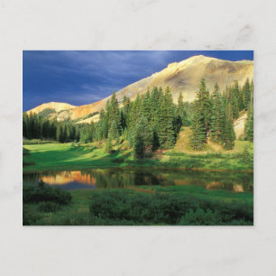 VS, Colorado. Red Mountain bij zonsondergang Briefkaart