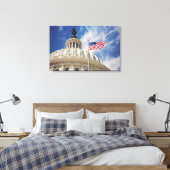 VS, Columbia, Washington DC, Capitol Building Canvas Afdruk (Insitu (Slaapkamer))