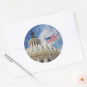 VS, Columbia, Washington DC, Capitol Building Ronde Sticker (Envelop)