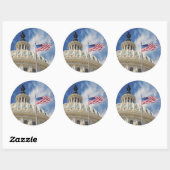 VS, Columbia, Washington DC, Capitol Building Ronde Sticker (Vel)