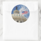 VS, Columbia, Washington DC, Capitol Building Ronde Sticker (Tas)