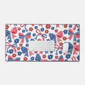 VS Coquette Strik Bloem Sterren Patroon Bureaumat (Keyboard & Muis)