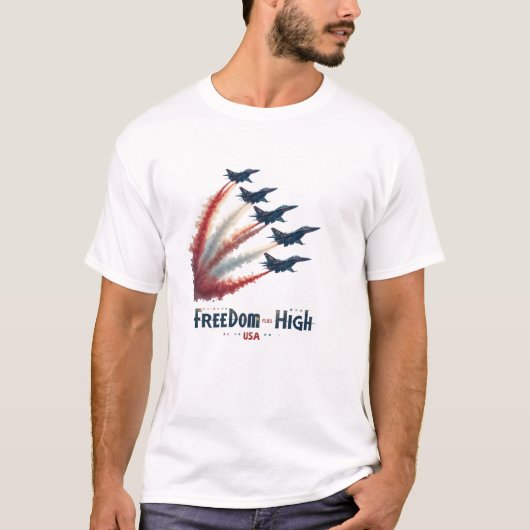 VS de hele dag | Patriottisch T-shirt van 4 juli | (Voorkant)
