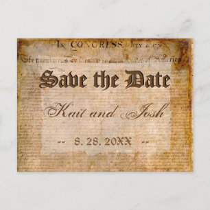 VS Declaration Independence Amazing Parchment Aankondigingskaart