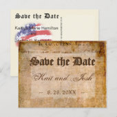 VS Declaration Independence Amazing Parchment Aankondigingskaart (Voorkant / Achterkant)