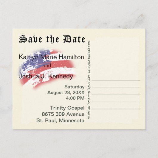 VS Declaration Independence Amazing Parchment Aankondigingskaart (Achterkant)