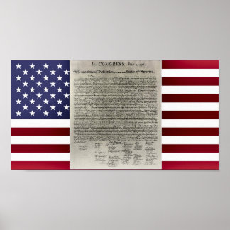 VS Declaration Independence Flag Poster