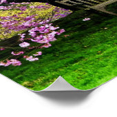 VS, Delaware, Wilmington. Houten bank onder Poster (Hoek)