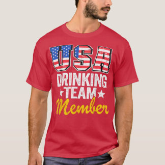 VS Drink lid van het team Amerikaanse vlag op 4 ju T-shirt