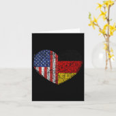 VS Duitsland Hart - Dubbele nationaliteit Kaart (Gele Bloem)