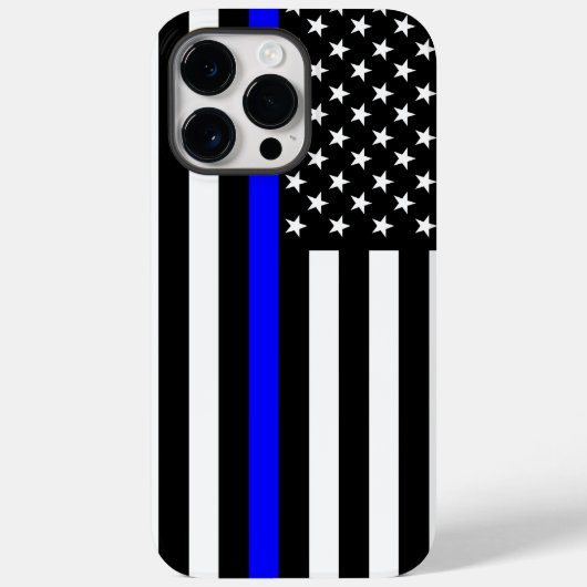 VS dunne blauwe lijn Case-Mate iPhone Case (Achterkant)