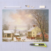 VS Durrie Winter in Country Horse Sleigh Tissuepapier (Craft)