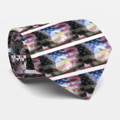 VS Eagle en vlag Stropdas (Opgerold)