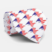 VS Eagle Veterans Dag Militair Rood Blauw Stropdas (Opgerold)