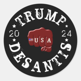 VS Eerste Tattoo Trump DeSantis 2024 Ronde Sticker