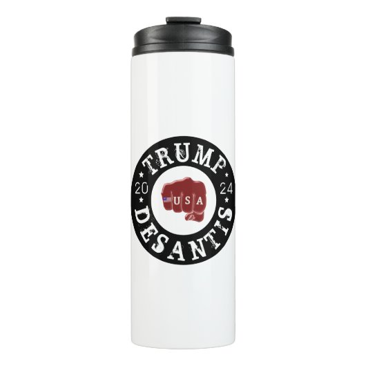 VS Eerste Tattoo Trump DeSantis 2024 Thermosbeker (Voorkant)