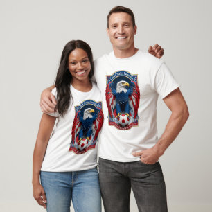 VS-embleem Amerikaanse vlag Voetbal Cadeau T-shirt