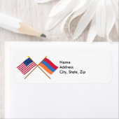 VS en Armenië gekruiste vlaggen Etiket (Insitu)