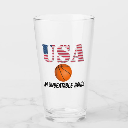 VS en basketbal: een onverslaanbare band! Glas (Voorkant)