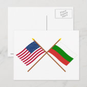 VS en Bulgarije kruidige vlaggen Briefkaart (Voorkant / Achterkant)