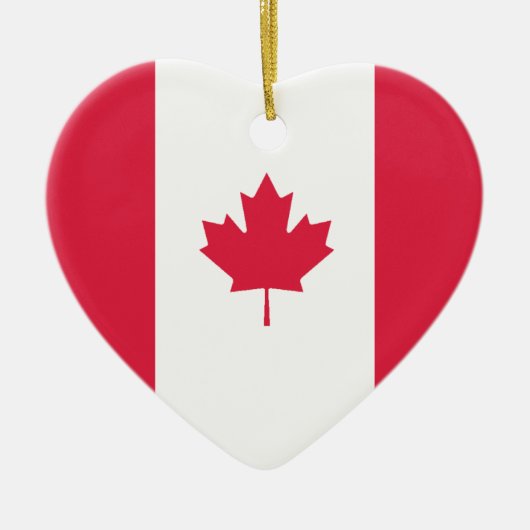 VS- en Canada-vlag Heart Ornament (Voorkant)