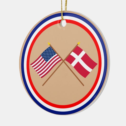 VS en Denemarken kruipers Keramisch Ornament (Links)