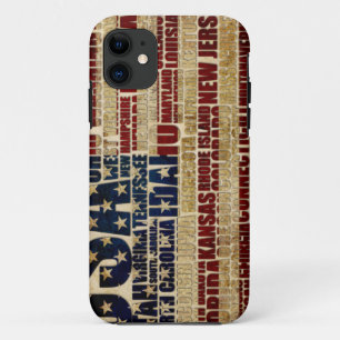 VS en hun federale staten in sterren en strepen Case-Mate iPhone Case