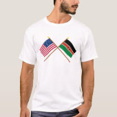 VS en Kenia Crossed Flags T-shirt (Voorkant)
