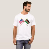 VS en Kenia Crossed Flags T-shirt (Voorkant volledig)