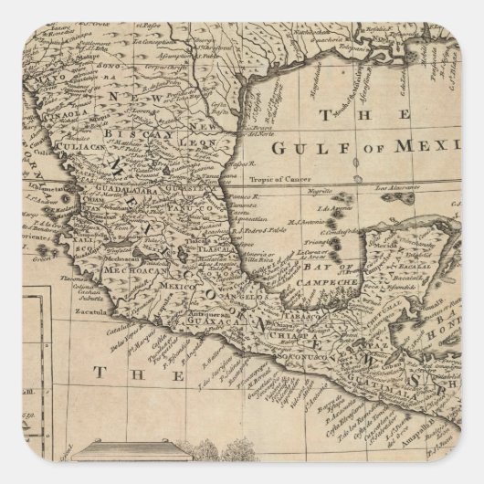 VS en Mexico Vierkante Sticker (Voorkant)