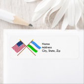 VS en Oezbekistan kruipen de vlag Etiket (Insitu)