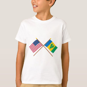 VS en Sint Vincent Crossed Flags T-shirt