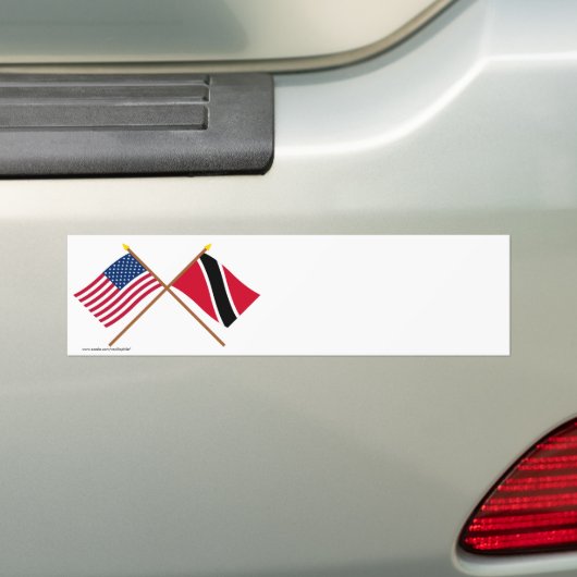 VS- en Trinidad- en Tobago-vlaggen Bumpersticker (Op auto)