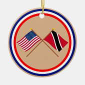 VS- en Trinidad- en Tobago-vlaggen Keramisch Ornament (Voorkant)