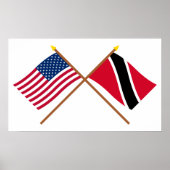 VS- en Trinidad- en Tobago-vlaggen Poster (Voorkant)