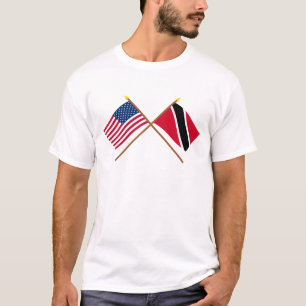 VS- en Trinidad- en Tobago-vlaggen T-shirt