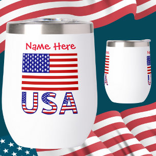 VS en Verenigde Staten Amerika Vlag Rood Persoonli