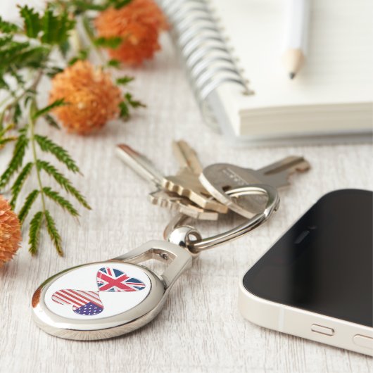 VS en VK Hoorten Sleutelhanger van schelpen (Zijkant)