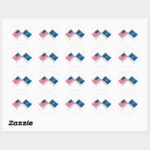 VS en Wisconsin Crossed Flags Ronde Sticker (Vel)