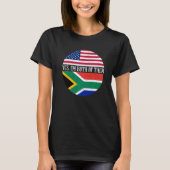 VS en Zuid-Afrika vlaggen Ja, ik ben ze allebei T-shirt (Voorkant)