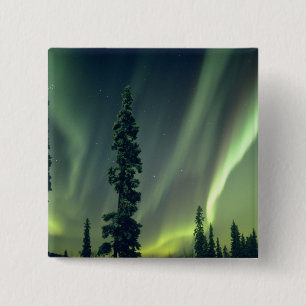 VS, Fairbanks gebied, Centraal Alaska, Aurora Vierkante Button 5,1 Cm